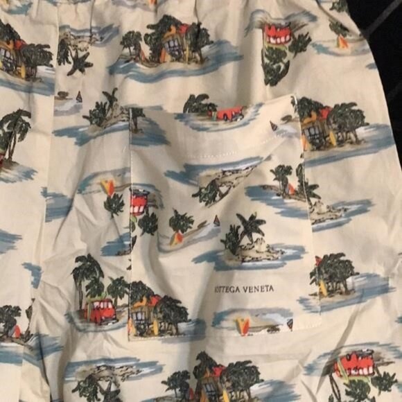 New Authentic Bottega Veneta Tropical Print Men's Swim Shorts size 48 - Picture 6 of 14